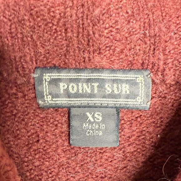 J. Crew Point Sur Alpaca Wool Mock Neck Long Sleeve Knit Sweater XS Burnt Brown - Picture 7 of 15